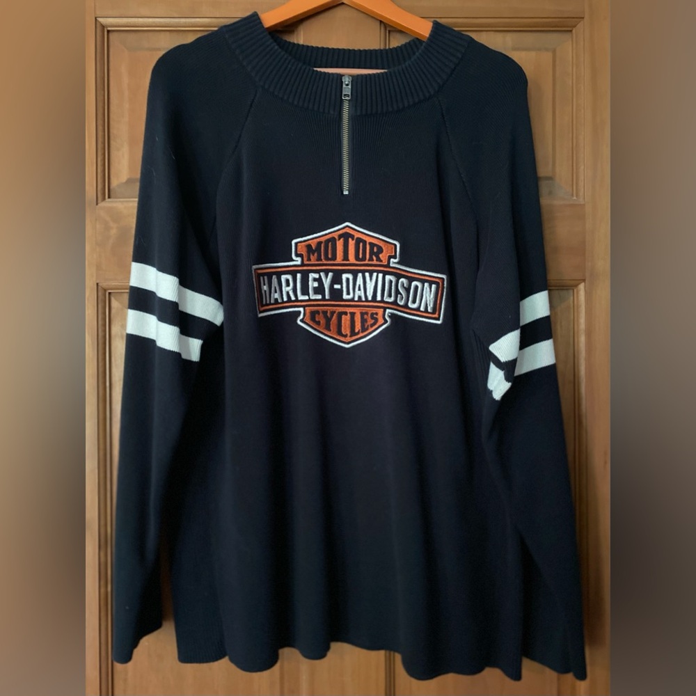 Harley-Davidson Women’s B&S Sleeve Stripe Mockneck Sweater